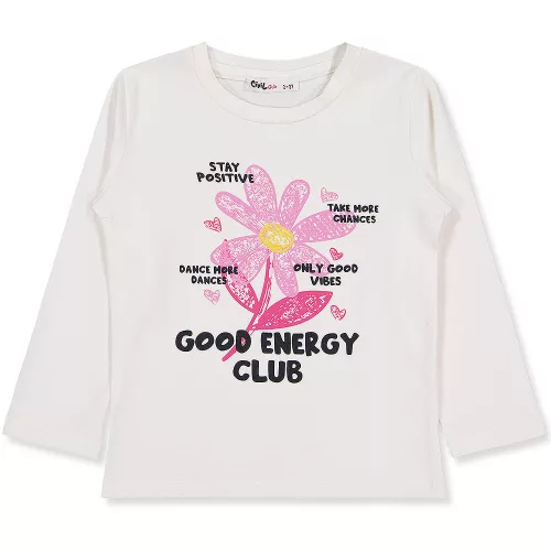 Civil Virágos ekrü kislány felső