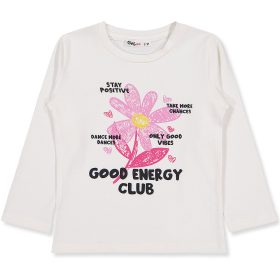 Civil Virágos ekrü kislány felső