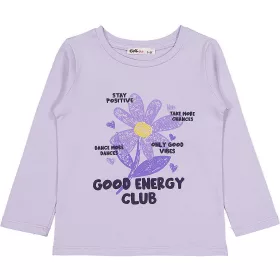 Civil Virágos lila kislány felső