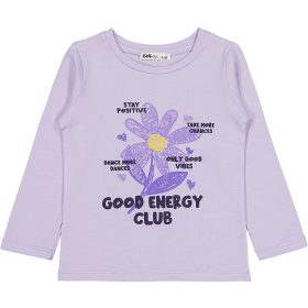 Civil Virágos lila kislány felső