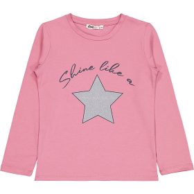 Civil Csillagos rózsaszín lány felső