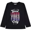 Civil Good vibes only fekete lány felső