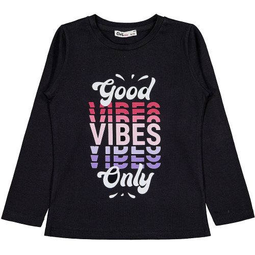 Civil Good vibes only fekete lány felső