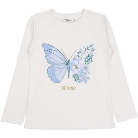 Civil Pillangós-virágos ekrü lány felső