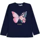 Civil Pillangós-virágos sötétkék lány felső
