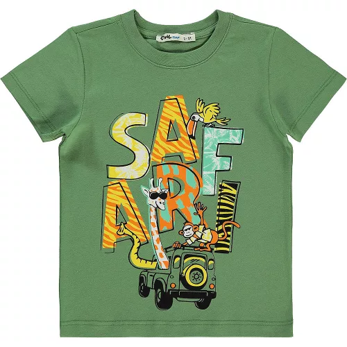 Civil Safari kheki kisfiú póló