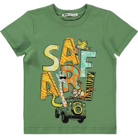 Civil Safari kheki kisfiú póló