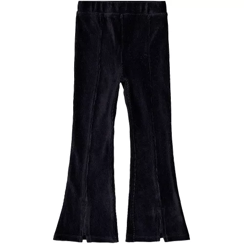 Civil Fekete kordbársony trapézszárú tini leggings