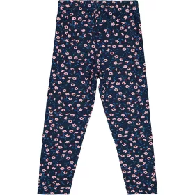 Civil Virágos sötétkék puha kislány leggings