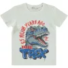 Civil T-rex törtfehér kisfiú póló