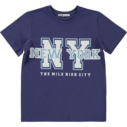 Civil New York kékeslila fiú póló
