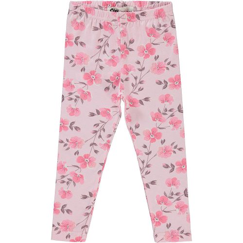 Civil Virágos rózsaszín kislány leggings