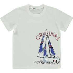 Civil Vitorlás fehér fiú póló