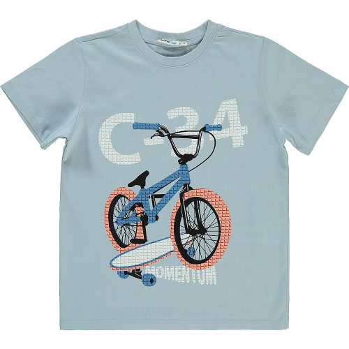 Civil Biciklis kék fiú póló