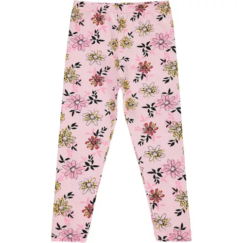 Civil Virágos rózsaszín kislány leggings