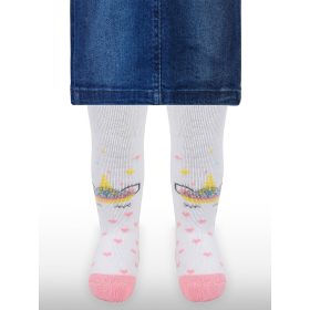 Civil Unikornis fehér vastag baba harisnyanadrág