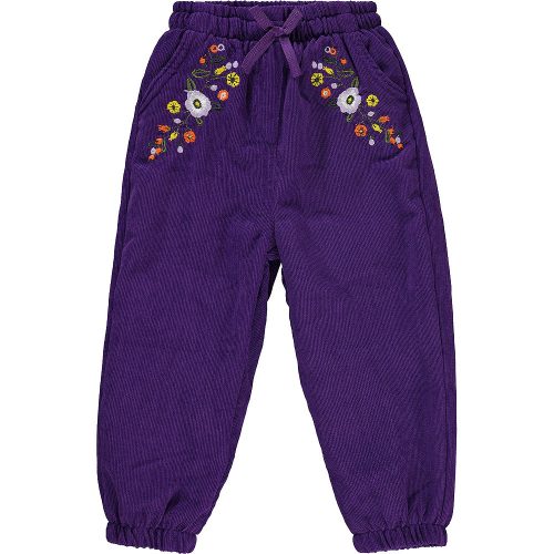 Civil Hímzett lila bélelt kislány nadrág