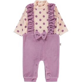 Civil Pöttyös-lila baba plüss rugdalózó