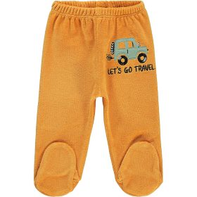 Civil Autós narancs baba plüss lábfejes nadrág