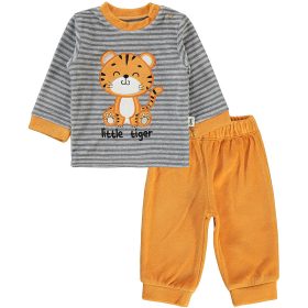 Civil Tigrises csíkos-narancs baba plüss szett