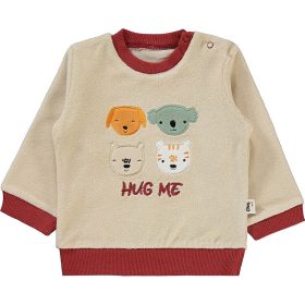 Civil Állatos bézs-csíkos baba plüss szett