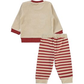 Civil Állatos bézs-csíkos baba plüss szett