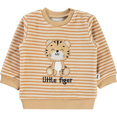 Civil Tigrises csíkos baba plüss pulóver