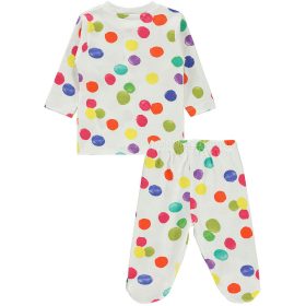 Civil Színespöttyös ekrü baba pizsama