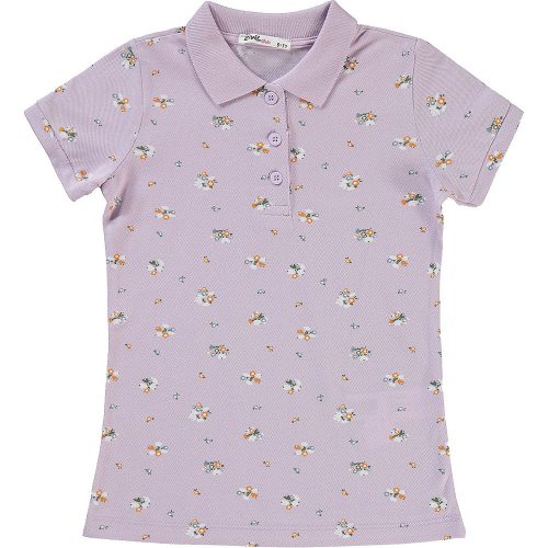 Civil Virágos lila lány piké felső