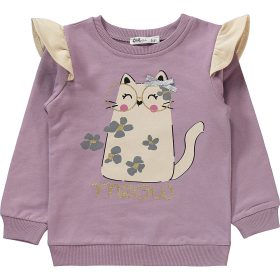 Civil Cicás lila-bézs kislány belül bolyhos szett