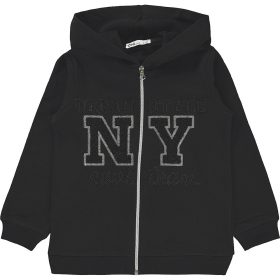 Civil Feliratos fekete lány belül bolyhos melegítőfelső