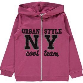   Civil Feliratos mályva lány belül bolyhos melegítőfelső