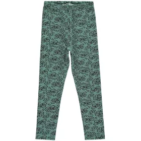 Civil Virágos zöld meleg kislány leggings