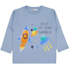 Civil Űrhajós acélkék fiú felső