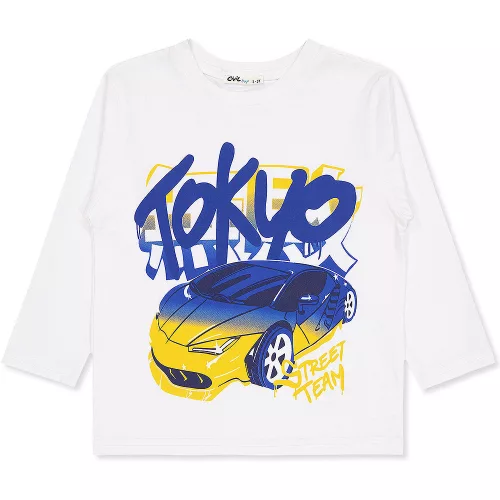 Civil Tokyo-autós ekrü kisfiú felső