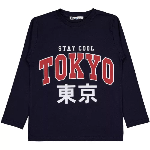 Civil Tokyo sötétkék fiú felső
