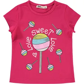 Civil Nyalókás fukszia kislány felső