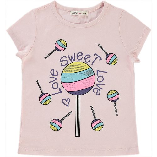 Civil Nyalókás rózsaszín kislány felső