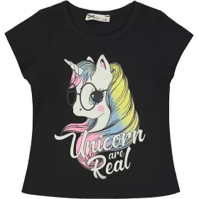 Civil Unikornis fekete kislány felső