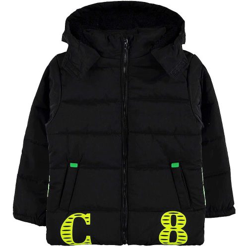 Civil Lime-fekete kamasz fiú kabát