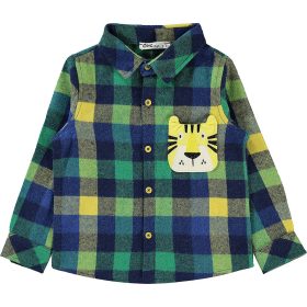 Civil Tigrises-kockás kisfiú ing