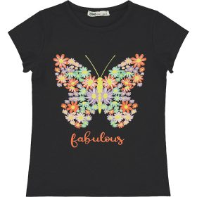 Civil Pillangós fekete lány felső