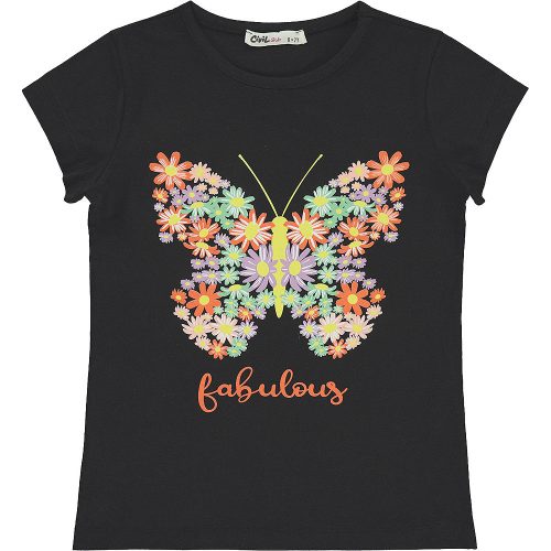 Civil Pillangós fekete lány felső