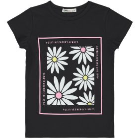 Civil Virágos fekete lány felső