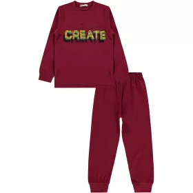 Civil Create bordó fiú pizsama