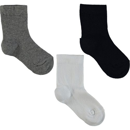 Civil Fekete-fehér-szürke zokni kisfiú szett