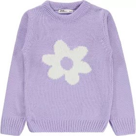 Civil Virágos lila kislány pulóver