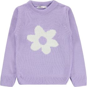 Civil Virágos lila kislány pulóver