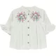 Civil Hímzett ekrü kislány blúz