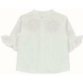 Civil Hímzett ekrü kislány blúz
